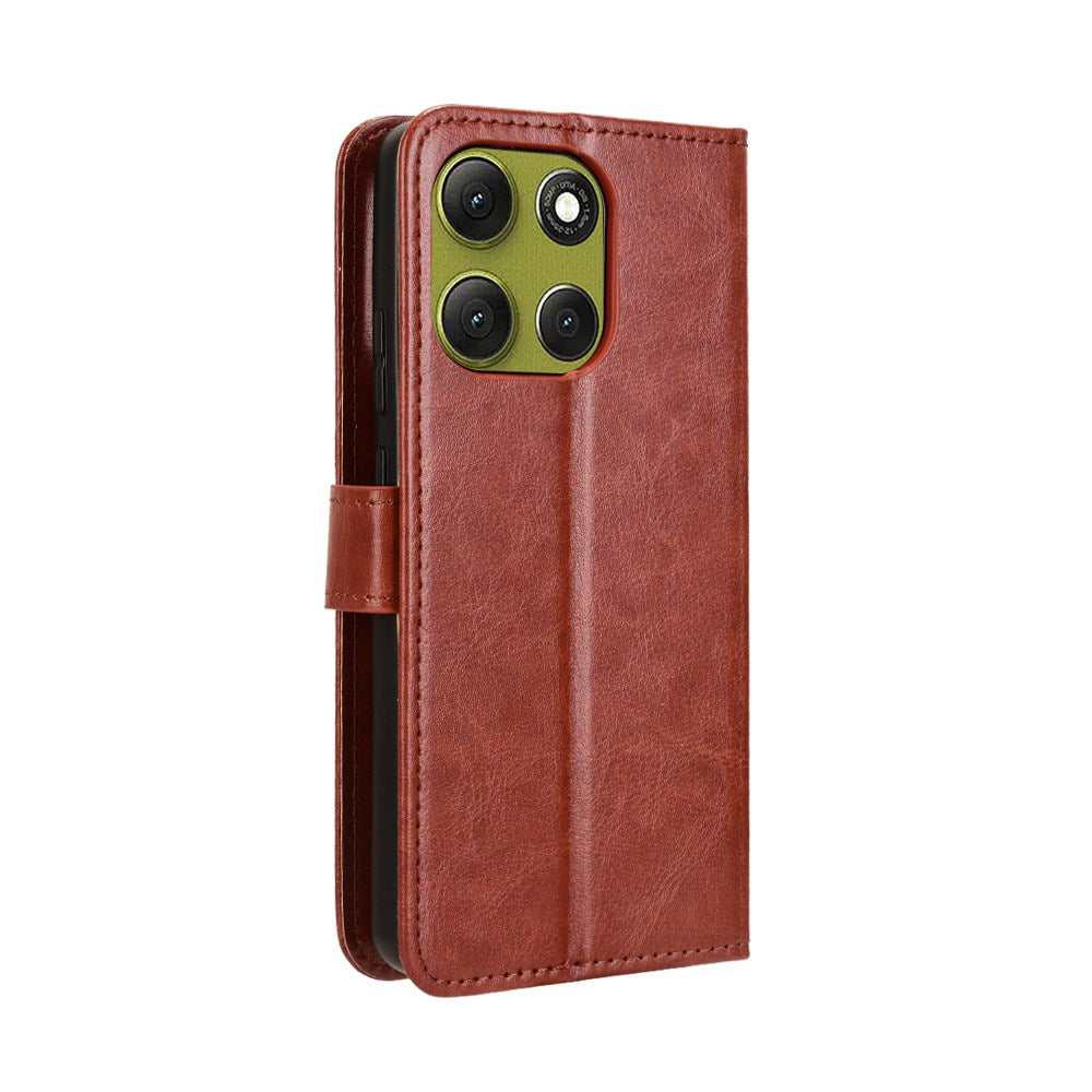 EIDERWOOD Motorola Moto G86 Power Kunstlæder Flip Cover m. Kortholder & Ståfunktion - Brun