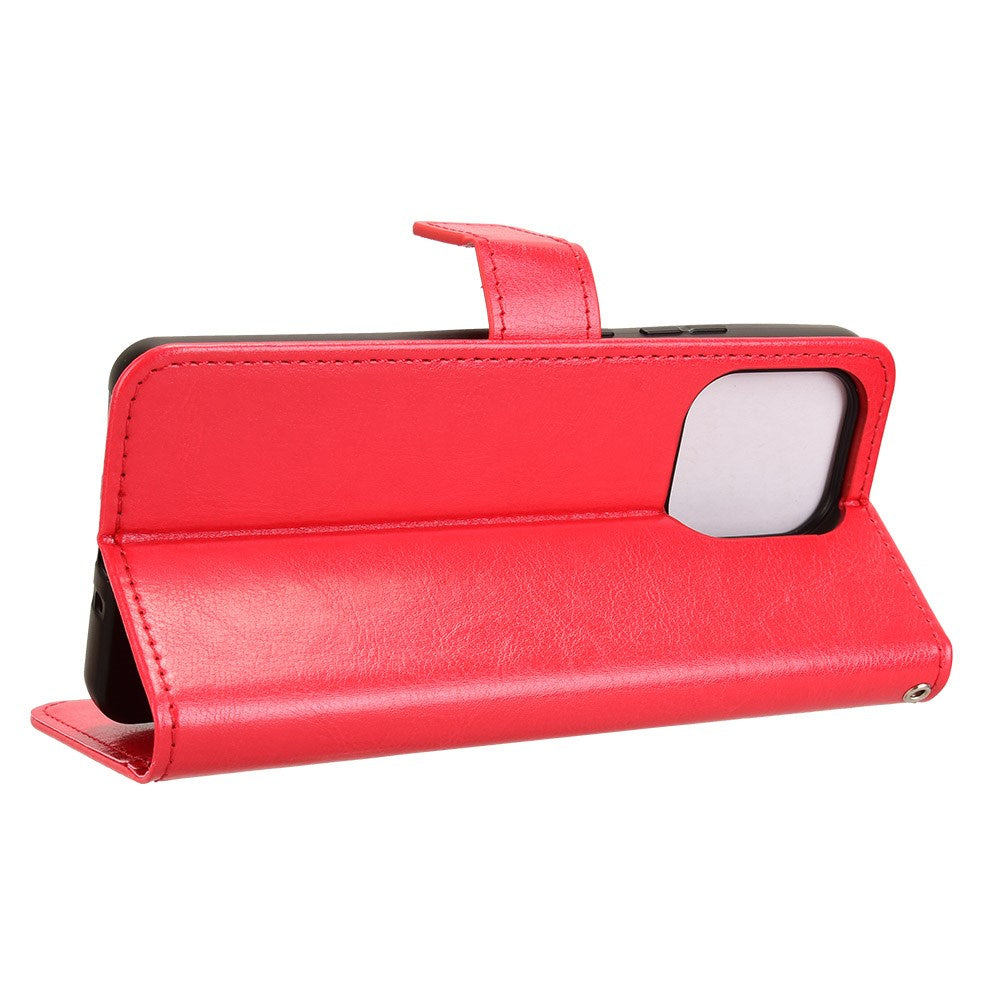 EIDERWOOD Motorola Moto G86 Power Kunstlæder Flip Cover m. Kortholder & Ståfunktion - Rød