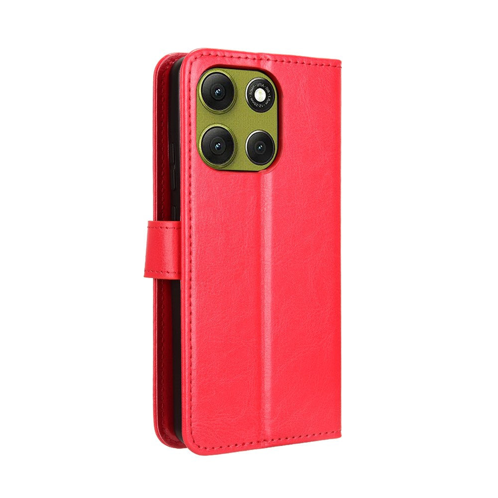 EIDERWOOD Motorola Moto G86 Power Kunstlæder Flip Cover m. Kortholder & Ståfunktion - Rød
