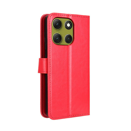 EIDERWOOD Motorola Moto G86 Power Kunstlæder Flip Cover m. Kortholder & Ståfunktion - Rød