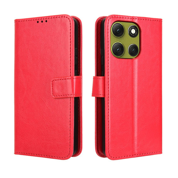 EIDERWOOD Motorola Moto G86 Power Kunstlæder Flip Cover m. Kortholder & Ståfunktion - Rød