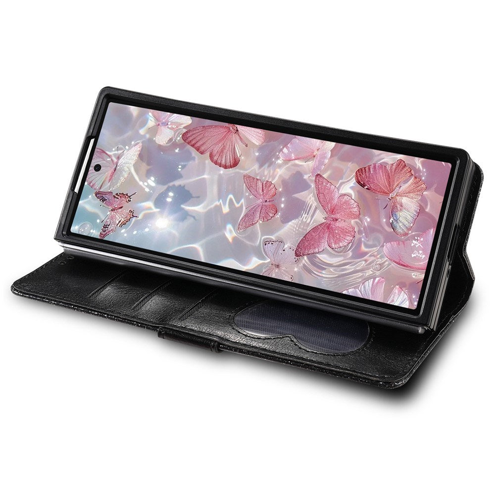 EIDERWOOD Samsung Galaxy Z Fold7 Glitter Flip Cover m. Pung & Strop - Sort