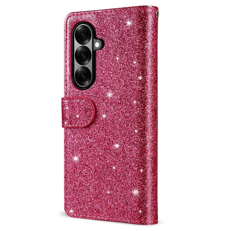 EIDERWOOD Samsung Galaxy Z Fold7 Glitter Flip Cover m. Pung & Strop - Lyserød