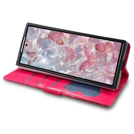 EIDERWOOD Samsung Galaxy Z Fold7 Glitter Flip Cover m. Pung & Strop - Lyserød