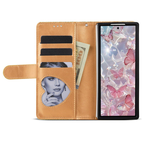EIDERWOOD Samsung Galaxy Z Fold7 Glitter Flip Cover m. Pung & Strop - Guld