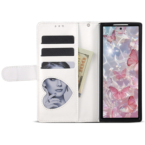 EIDERWOOD Samsung Galaxy Z Fold7 Glitter Flip Cover m. Pung & Strop - Sølv