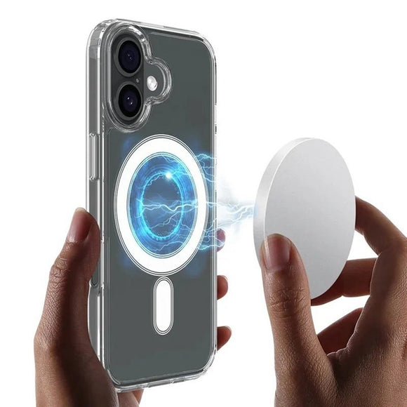 iPhone 17 Hybrid Cover inkl. 2 x Skærmbeskyttelsesglas - MagSafe Kompatibel - Gennemsigtig / Hvid