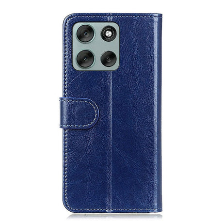 EIDERWOOD Motorola Moto G56 Kunstlæder Flip Cover m. Kortholder & Ståfunktion - Blå