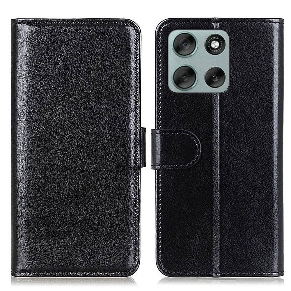 EIDERWOOD Motorola Moto G56 Kunstlæder Flip Cover m. Kortholder & Ståfunktion - Sort
