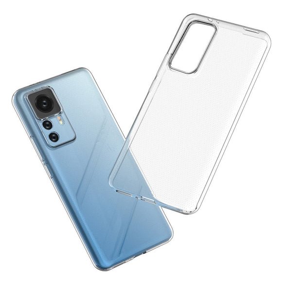 Xiaomi 12T / 12T Pro Fleksibel Plastik Bagside Cover - Gennemsigtig