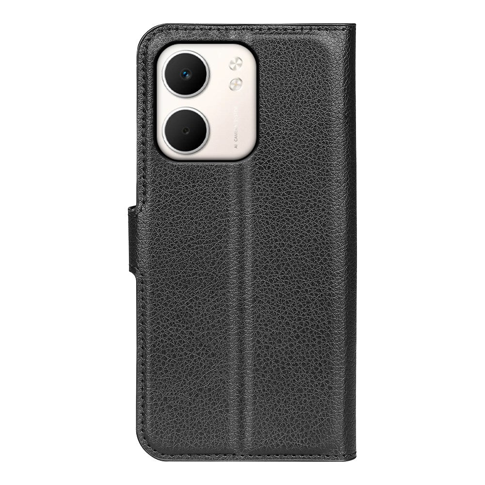 OPPO A5x (5G) / OPPO A5x (4G) EIDERWOOD Kunstlæder Flipcover m. Kortholder & Ståfunktion - Sort