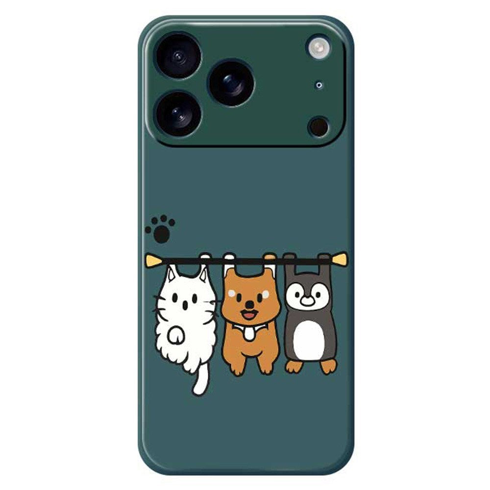 iPhone 17 Pro Fleksibelt Plast Cover m. Dyremotiv - Grøn