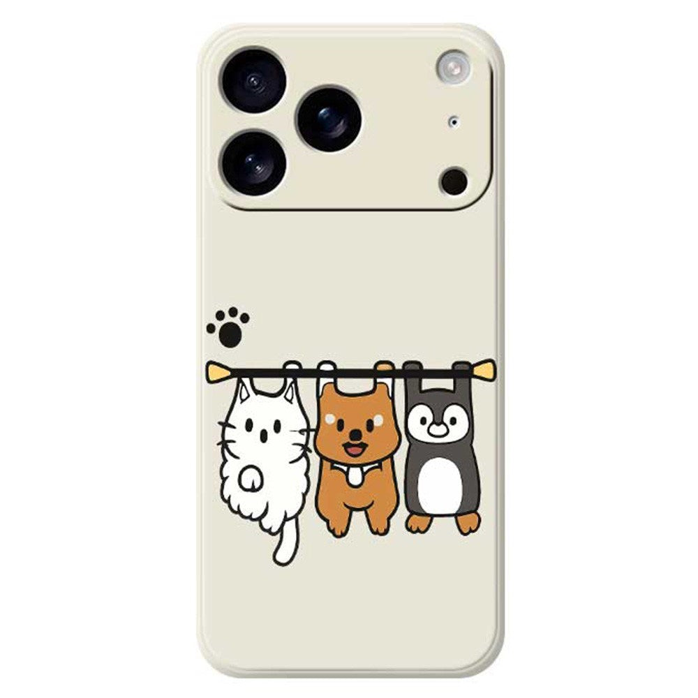 iPhone 17 Pro Fleksibelt Plast Cover m. Dyremotiv - Beige
