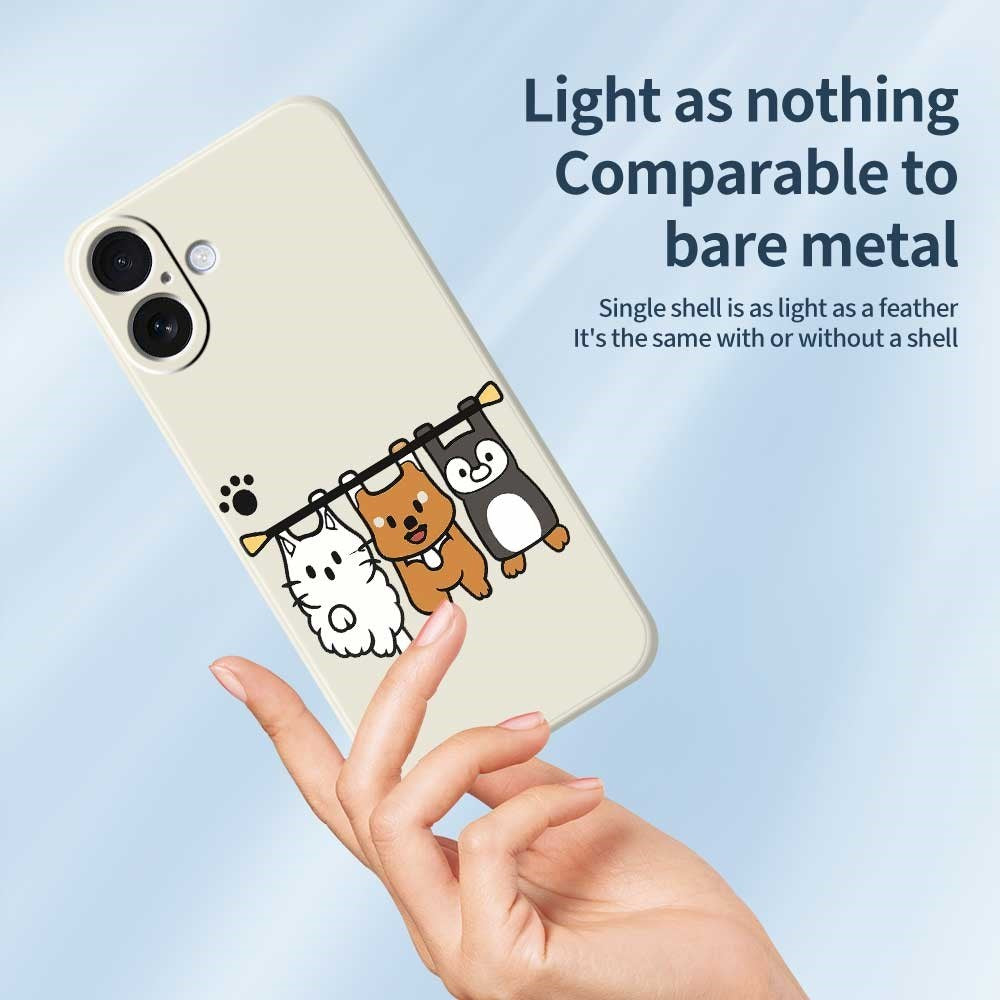 iPhone 17 Fleksibelt Plast Cover m. Dyremotiv - Sort