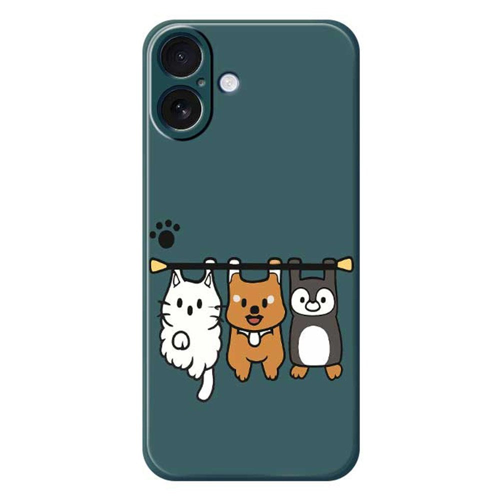 iPhone 17 Fleksibelt Plast Cover m. Dyremotiv - Grøn
