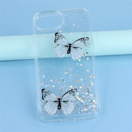 EIDERWOOD iPhone 17e / 16e Fleksibelt Plastik Cover m. Sommerfugle - Gennemsigtig