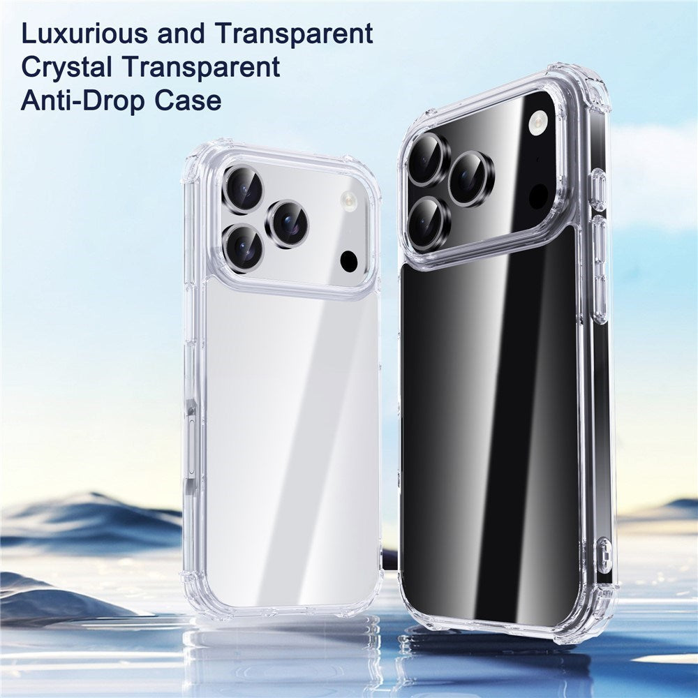 IPAKY iPhone 17 Pro Max Hybrid Cover m. Forstærkede Hjørner - Gennemsigtig