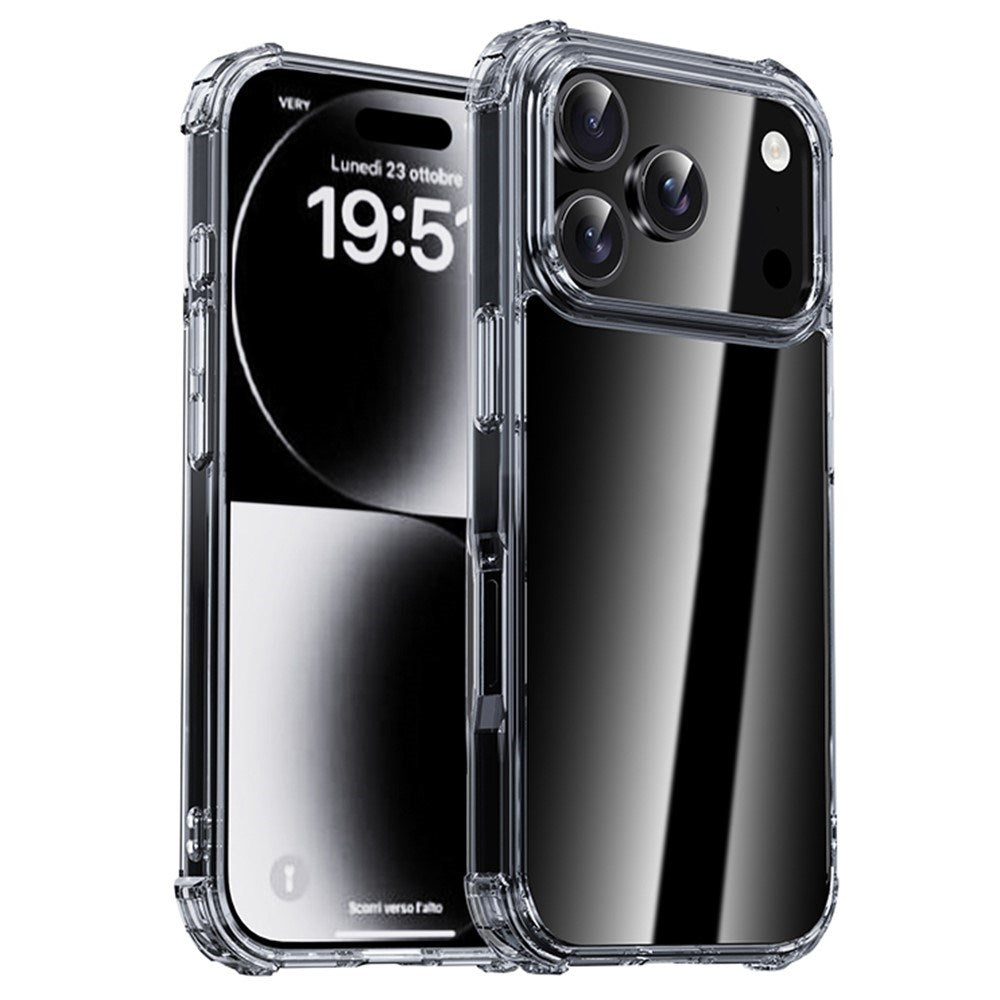 IPAKY iPhone 17 Pro Hybrid Cover m. Forstærkede Hjørner - Gennemsigtig