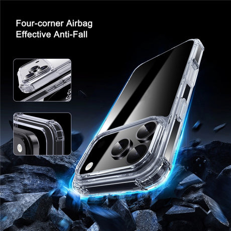 IPAKY iPhone 17 Pro Hybrid Cover m. Forstærkede Hjørner - Gennemsigtig