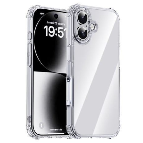 IPAKY iPhone 17 Hybrid Cover m. Forstærkede Hjørner - Gennemsigtig