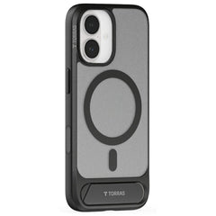 TORRAS iPhone 17 Pstand Hybrid Cover m. Kickstand - MagSafe Kompatibel - Sort