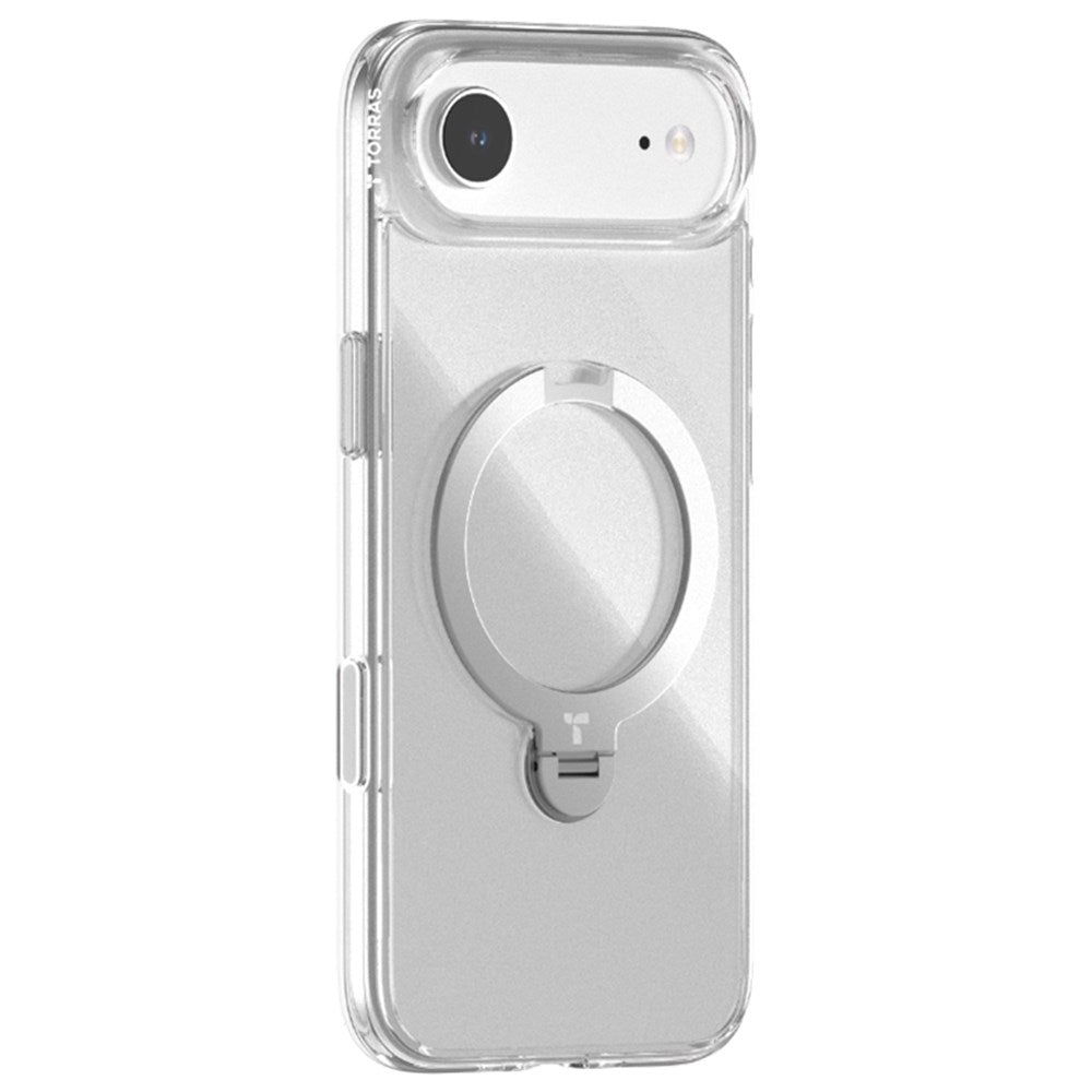 TORRAS iPhone Air Ostand Spin Hybrid Cover m. Roterende Kickstand - MagSafe Kompatibel - Gennemsigtig