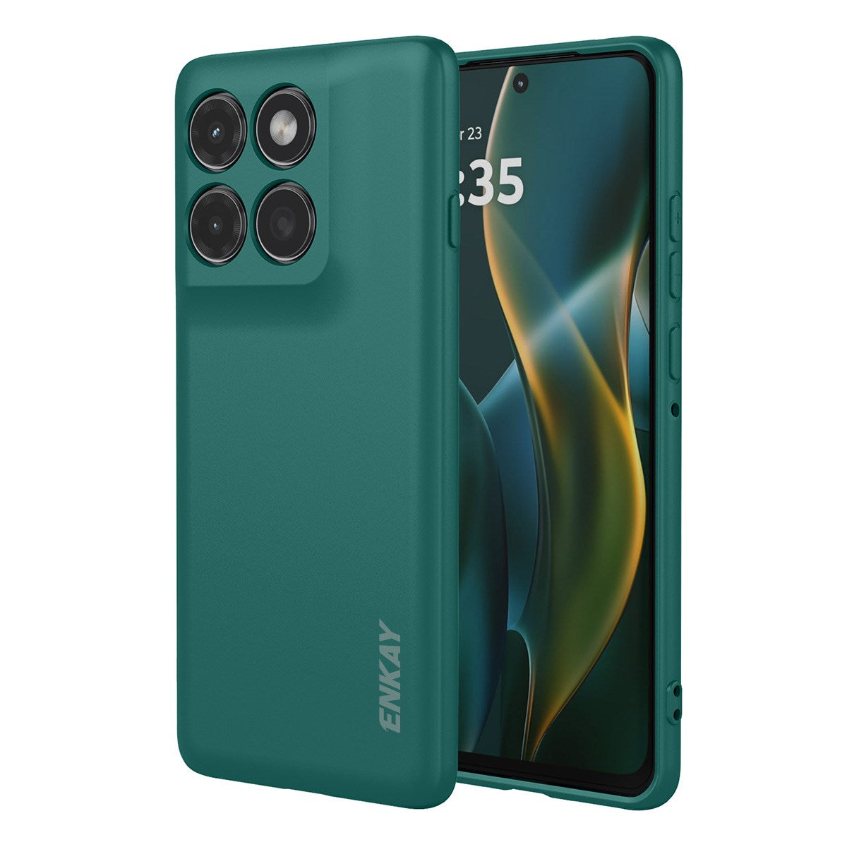 ENKAY Motorola Edge 60 Pro Silikone Cover - Mørkegrøn
