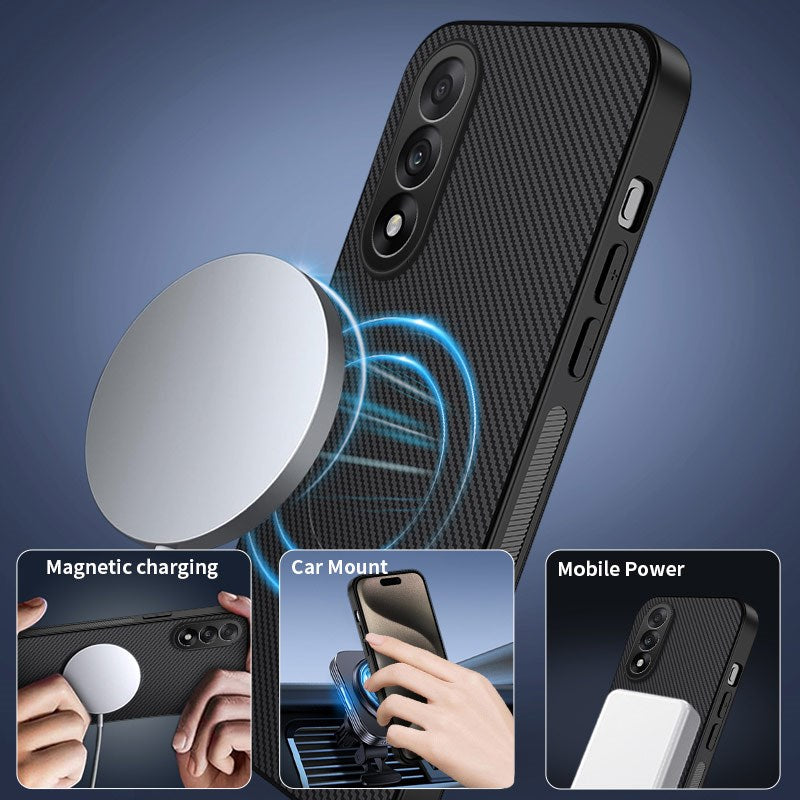 EIDERWOOD OnePlus Nord 5 Mønstret Carbon Cover - MagSafe Kompatibel - Mørkeblå