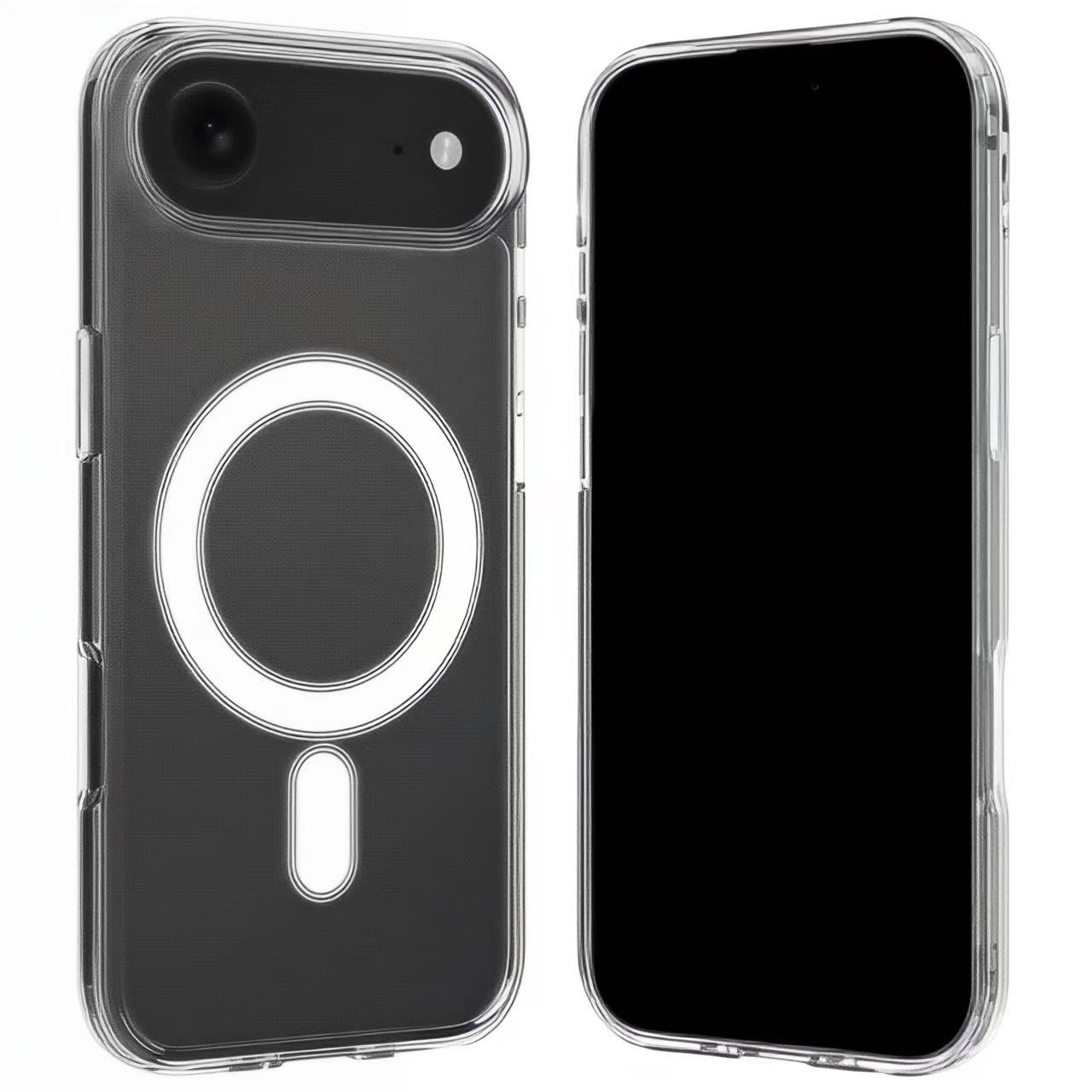 iPhone Air Hybrid Cover inkl. 2 x Skærmbeskyttelsesglas - MagSafe Kompatibel - Gennemsigtig / Hvid