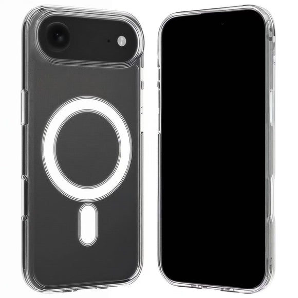 iPhone Air Hybrid Cover inkl. 2 x Skærmbeskyttelsesglas - MagSafe Kompatibel - Gennemsigtig / Hvid
