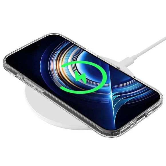 iPhone Air Hybrid Cover inkl. 2 x Skærmbeskyttelsesglas - MagSafe Kompatibel - Gennemsigtig / Hvid