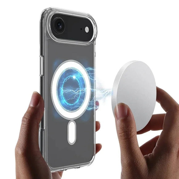 iPhone Air Hybrid Cover inkl. 2 x Skærmbeskyttelsesglas - MagSafe Kompatibel - Gennemsigtig / Hvid