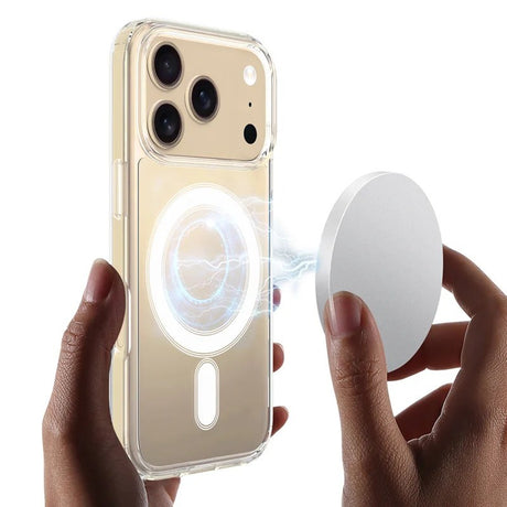 iPhone 17 Pro Hybrid Cover inkl. 2 x Skærmbeskyttelsesglas - MagSafe Kompatibel - Gennemsigtig / Hvid