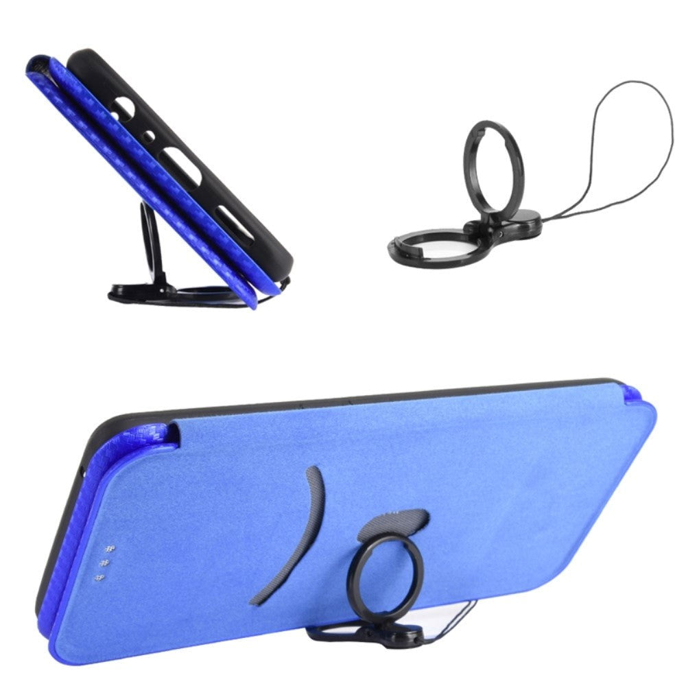 Xiaomi 12T / 12T Pro Carbon Fiber Fleksibelt Plastik Cover - Blå