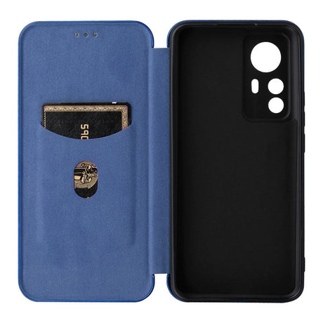 Xiaomi 12T / 12T Pro Carbon Fiber Fleksibelt Plastik Cover - Blå