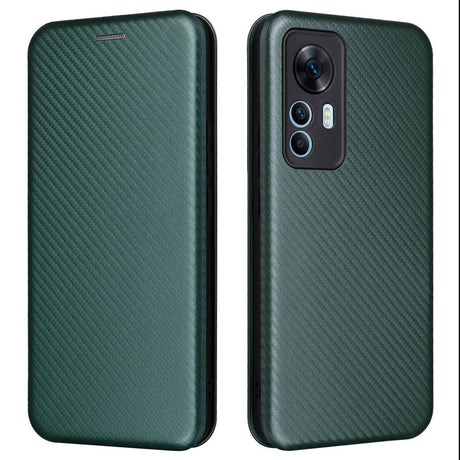 Xiaomi 12T / 12T Pro Carbon Fiber Fleksibelt Plastik Cover - Grøn