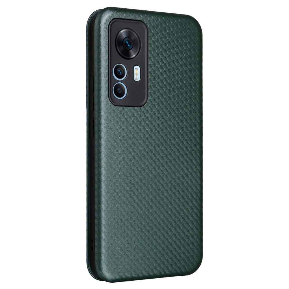 Xiaomi 12T / 12T Pro Carbon Fiber Fleksibelt Plastik Cover - Grøn