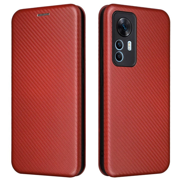 Xiaomi 12T / 12T Pro Carbon Fiber Fleksibelt Plastik Cover - Rød