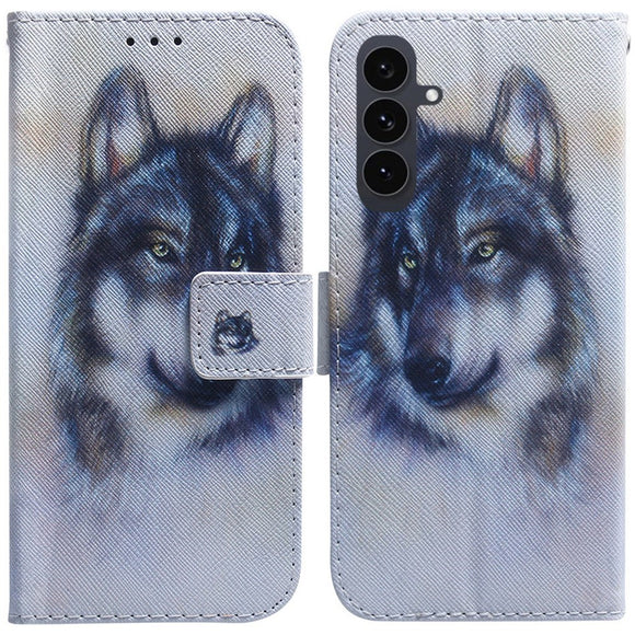 EIDERWOOD Samsung Galaxy S25 FE Kunstlæder Flip Cover m. Motiv - Ulv