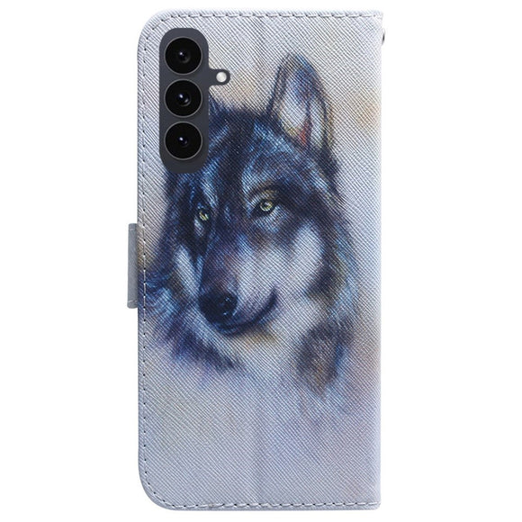 EIDERWOOD Samsung Galaxy S25 FE Kunstlæder Flip Cover m. Motiv - Ulv