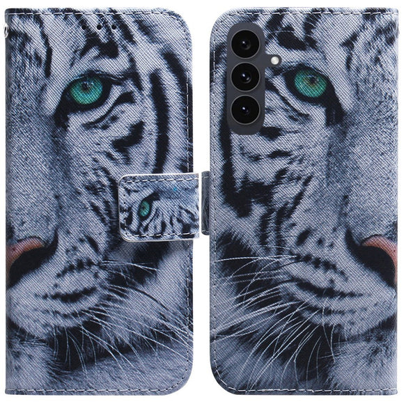 EIDERWOOD Samsung Galaxy S25 FE Kunstlæder Flip Cover m. Motiv - Tiger