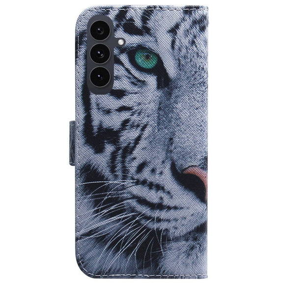 EIDERWOOD Samsung Galaxy S25 FE Kunstlæder Flip Cover m. Motiv - Tiger