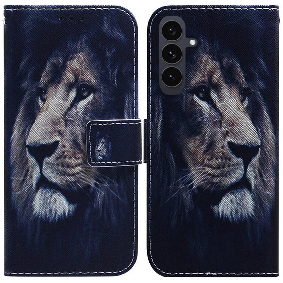 EIDERWOOD Samsung Galaxy S25 FE Kunstlæder Flip Cover m. Motiv - Løve