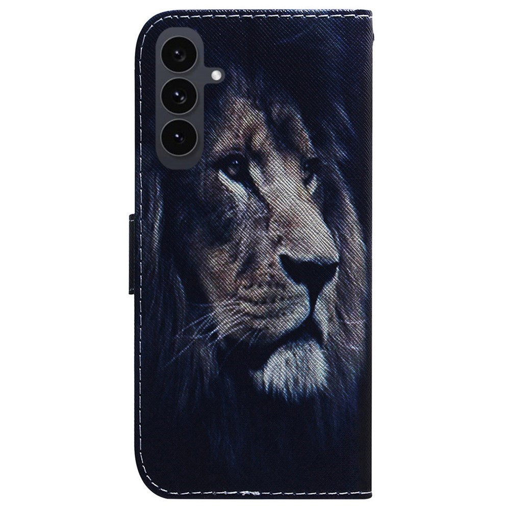EIDERWOOD Samsung Galaxy S25 FE Kunstlæder Flip Cover m. Motiv - Løve