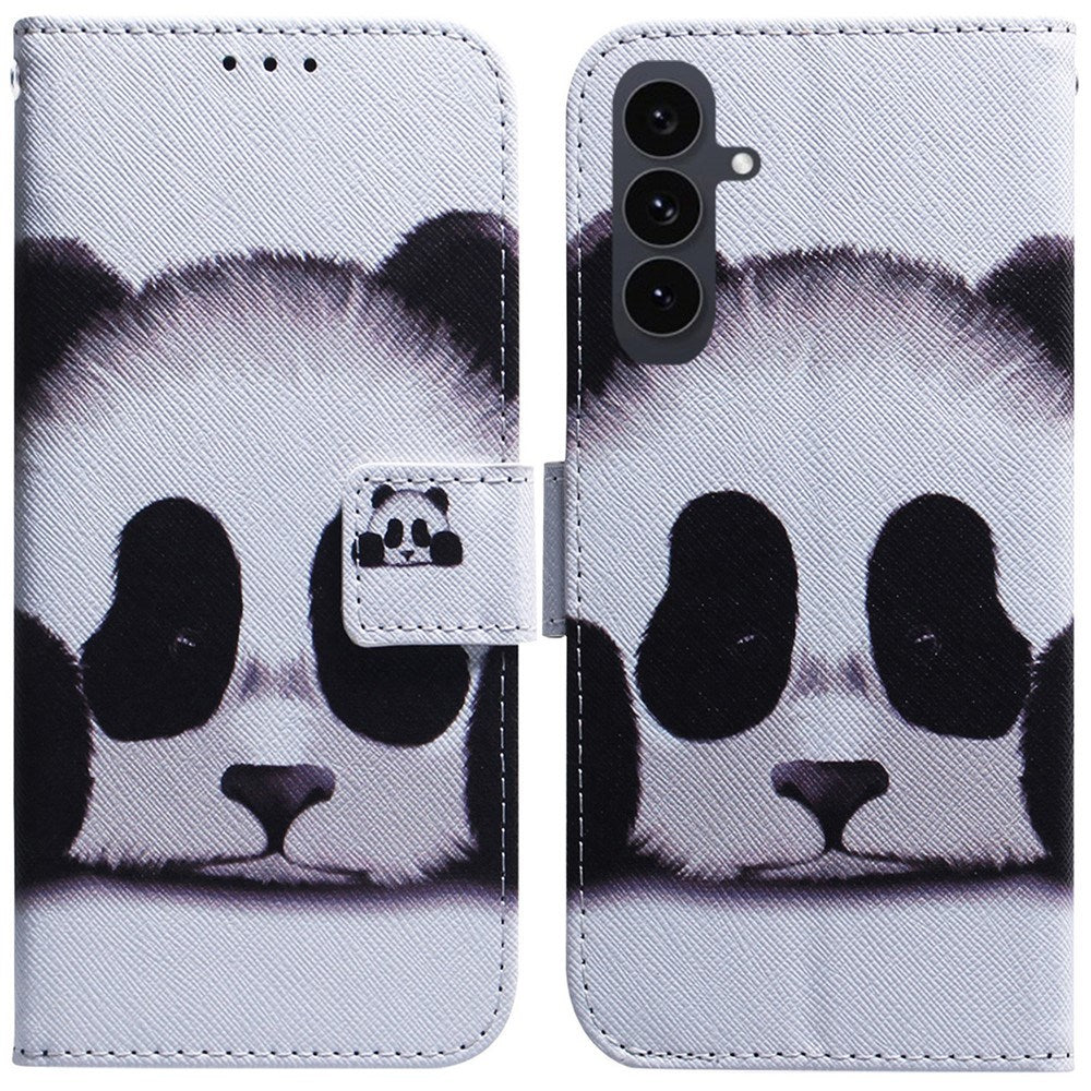 EIDERWOOD Samsung Galaxy S25 FE Kunstlæder Flip Cover m. Motiv - Panda