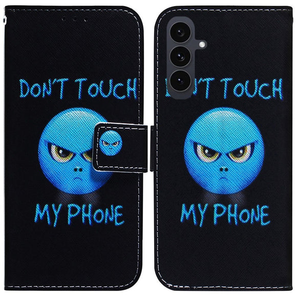 EIDERWOOD Samsung Galaxy S25 FE Kunstlæder Flip Cover m. Motiv - Don't Touch My Phone