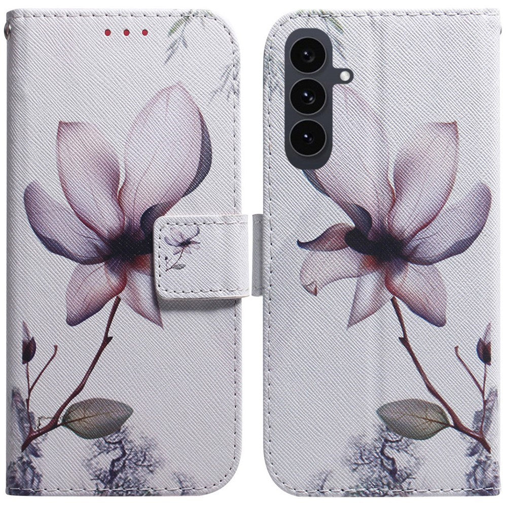 EIDERWOOD Samsung Galaxy S25 FE Kunstlæder Flip Cover m. Motiv - Blomst
