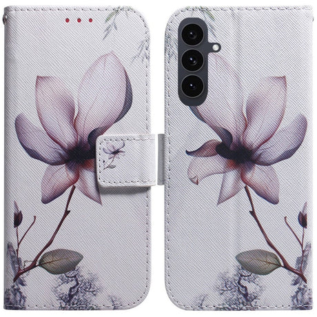 EIDERWOOD Samsung Galaxy S25 FE Kunstlæder Flip Cover m. Motiv - Blomst