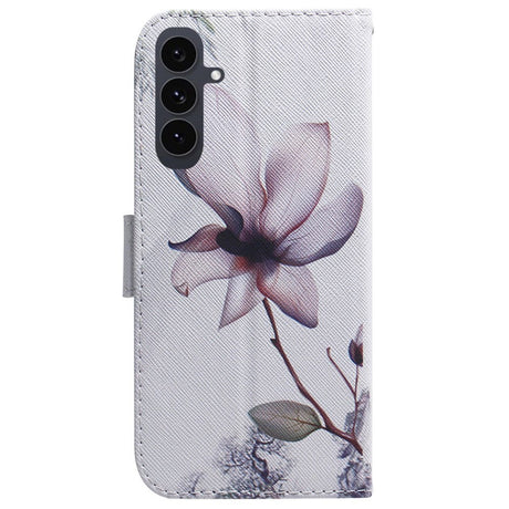 EIDERWOOD Samsung Galaxy S25 FE Kunstlæder Flip Cover m. Motiv - Blomst