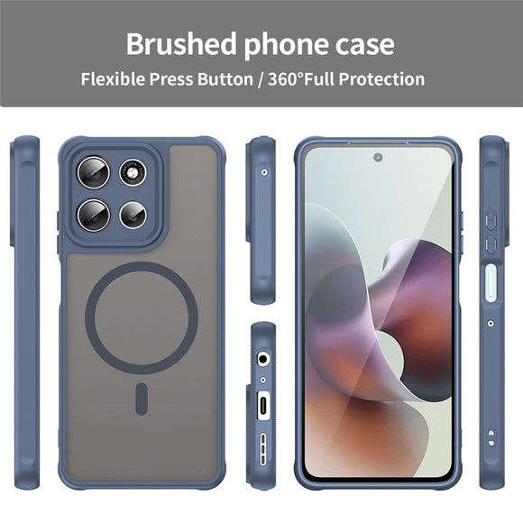 EIDERWOOD Motorola Moto G56 Hybrid Plastik Cover - MagSafe Kompatibel - Blå